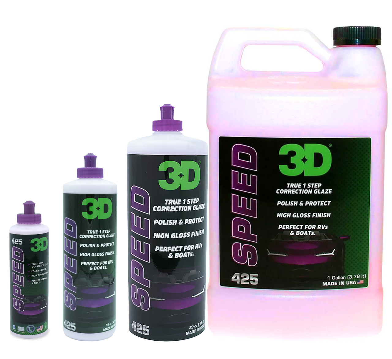 ONLY 8oz - 3D All-In-ONE+SPEED+POXY Combo Kit-Cut+Polish+Seal
