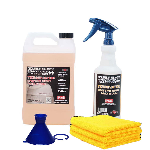 P&S Double Black Collection Terminator Enzyme Spot and Stain Remover Gallon Refill Kit