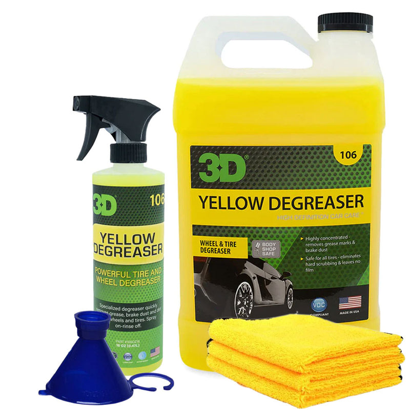 3D Yellow Degreaser Wheel Cleaner 144 oz. Refill Kit
