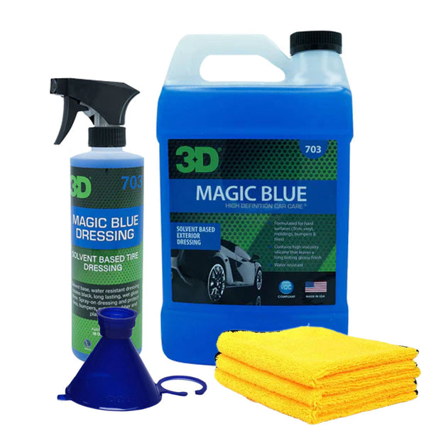 3D Magic Blue Tire Dressing 144 oz. Refill Kit