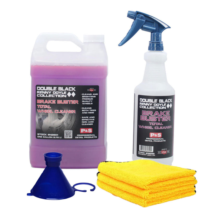 P&S Double Black Collection Brake Buster Non-Acid Wheel Cleaner Gallon Refill Kit