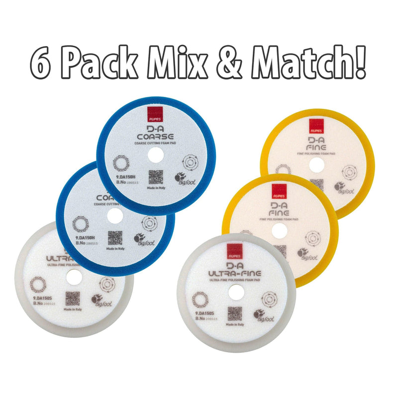 6 Pack 6 Inch RUPES Mix & Match - Your Choice!