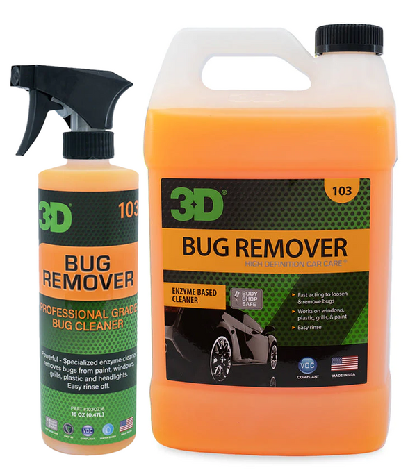 3D BUG Remover-16oz/1 Gal-All Purpose Exterior Cleaner/Degreaser-Car Grill  Boat