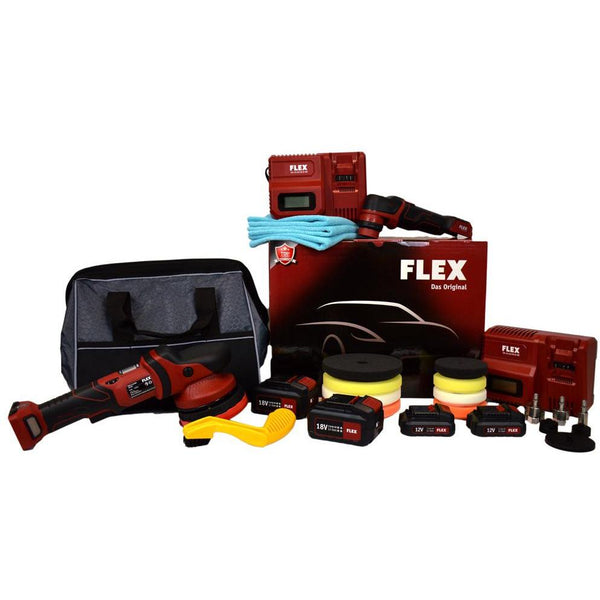 FLEX Cordless Polisher Set - PXE 80 & XCE 8-125