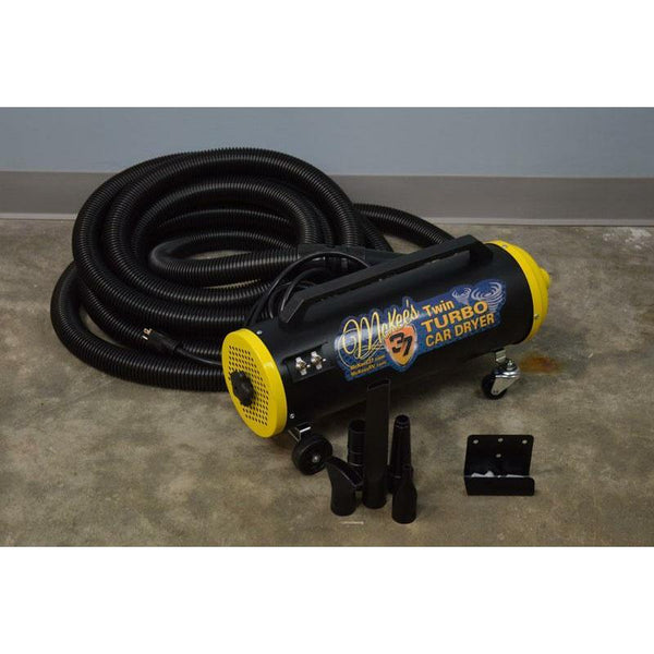 Twin Turbo Car Dryer with 30 Foot Hose