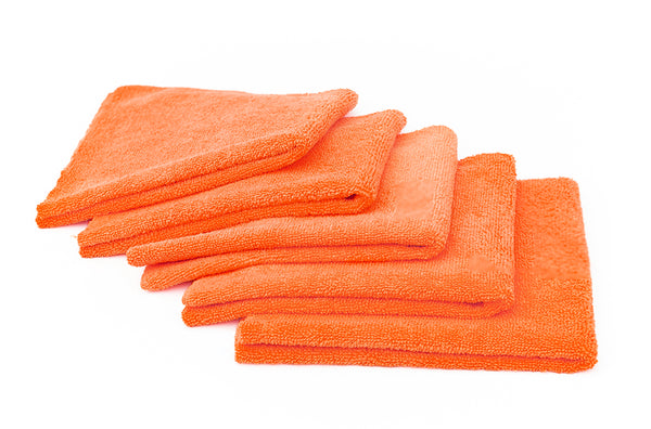 Orange Brushed Edgeless 365 Premium Microfiber Terry Towel